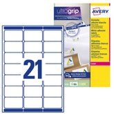 AVERY - 315 Custom White Self-Adhesive Address Labels - No Jam - Format 63.5 x 38.1 mm - Laser Printing